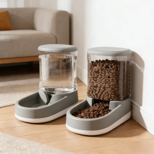 Portable Automatic Pet Feeder & Water Dispenser.