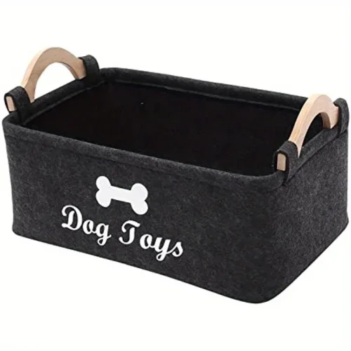 Felt pet toy box.